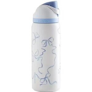Owala White and Blue Floral Water Bottle
